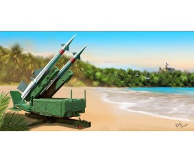 Trumpeter 1/35 Soviet 5P71 Launcher with 5V27 Missile Pechora (SA-3B Goa) Rounds Loaded