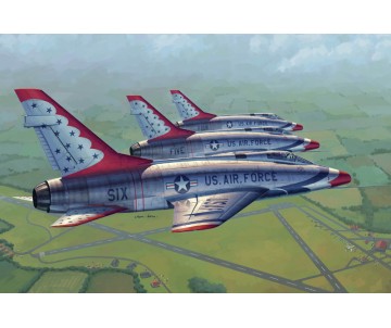 Trumpeter 1/48 F-100D in Thunderbirds livery 