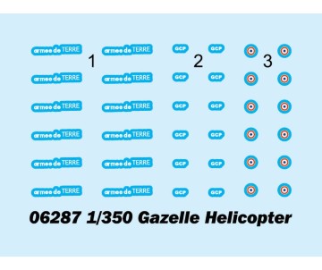 Trumpeter 1/350 Gazelle Helicopter (6)