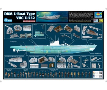Trumpeter 1/48 DKM U-Boat Type VIIC U-552