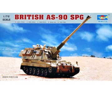 Trumpeter 1/72 British AS-90 self-propelled howitzer