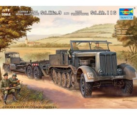 Trumpeter 1/72 Sd.Kfz.9 (18t) Half-track & Sd.Ah.116 Trailer
