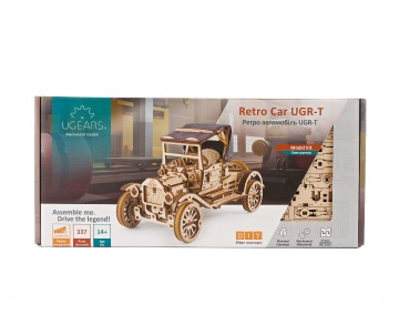UGears Retro Car UGR-T (Old Model T) -  337 Pieces (Advanced)