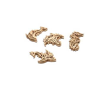 UGears U-Fidget Pacific Ocean (4 Models, Hanging Box) - 33 Pieces