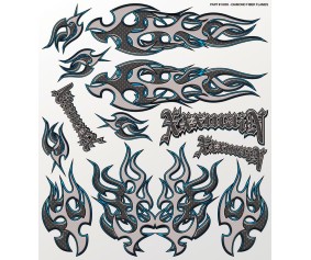 XXX Main Racing Diamond Fiber Flames Large Decal