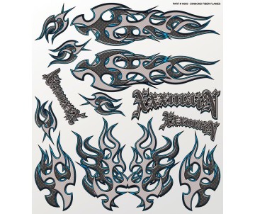 XXX Main Racing Diamond Fiber Flames Large Decal