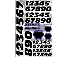XXX Main Racing Moto Numbers - Black