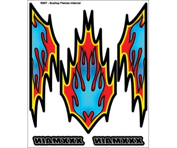 XXX Main Racing Scallop Flames Internal Graphic