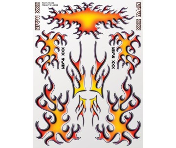 XXX Main Racing Freaky Flames Sticker Sheet