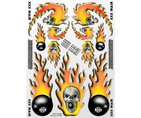 XXX Main Racing Skulls O'Fire Sticker Sheet