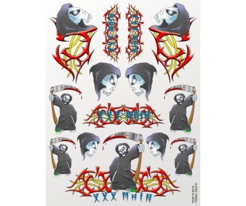 XXX Main Racing Tribal Death Sticker Sheet