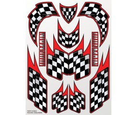XXX Main Racing Racing Checkers Sticker Sheet