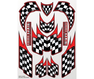 XXX Main Racing Racing Checkers Sticker Sheet