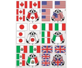 XXX Main Racing Flags Sticker Sheet
