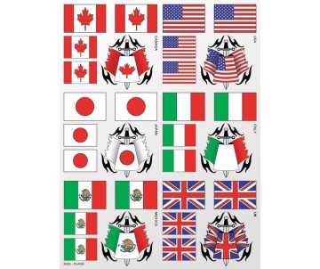 XXX Main Racing Flags Sticker Sheet