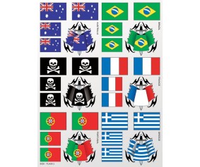 XXX Main Racing Flags 2 Sticker Sheet