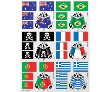XXX Main Racing Flags 2 Sticker Sheet