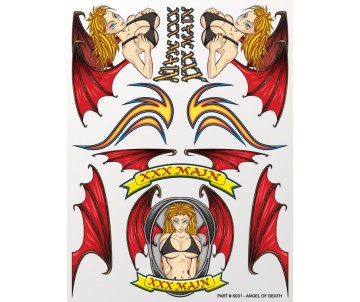 XXX Main Racing Angel of Death Sticker Sheet