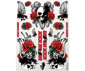 XXX Main Racing Skulls & Roses Sticker Sheet