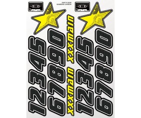 XXX Numbers Carbon Sticker Sheet
