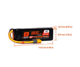 14.8V 1800mAh 4S 50C Smart G2 LiPo Battery: IC3